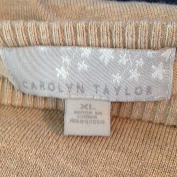 Carolyn Taylor Lightweight Sweater Decorate Brads on Sleeves XL - Picture 6 of 8